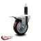 Service Caster 4'' Maroon Poly Swivel 1-1/8'' Expanding Stem Caster Total Lock Brake SCC-EXTTL20S414-PPUB-MRN-118 - alternate 3